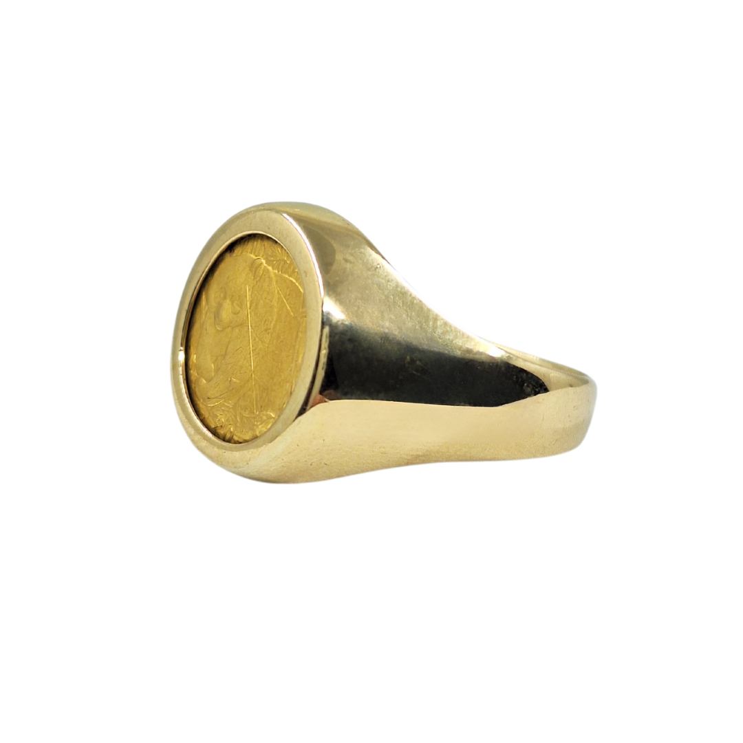 18ct Yellow Gold Coin Ring 2001