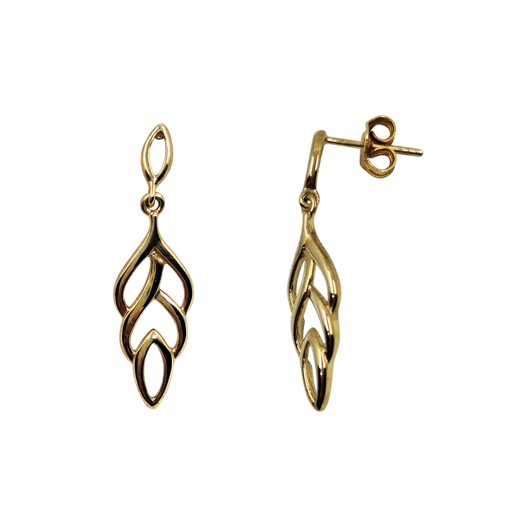 9ct Yellow Gold Fancy Drop Earrings