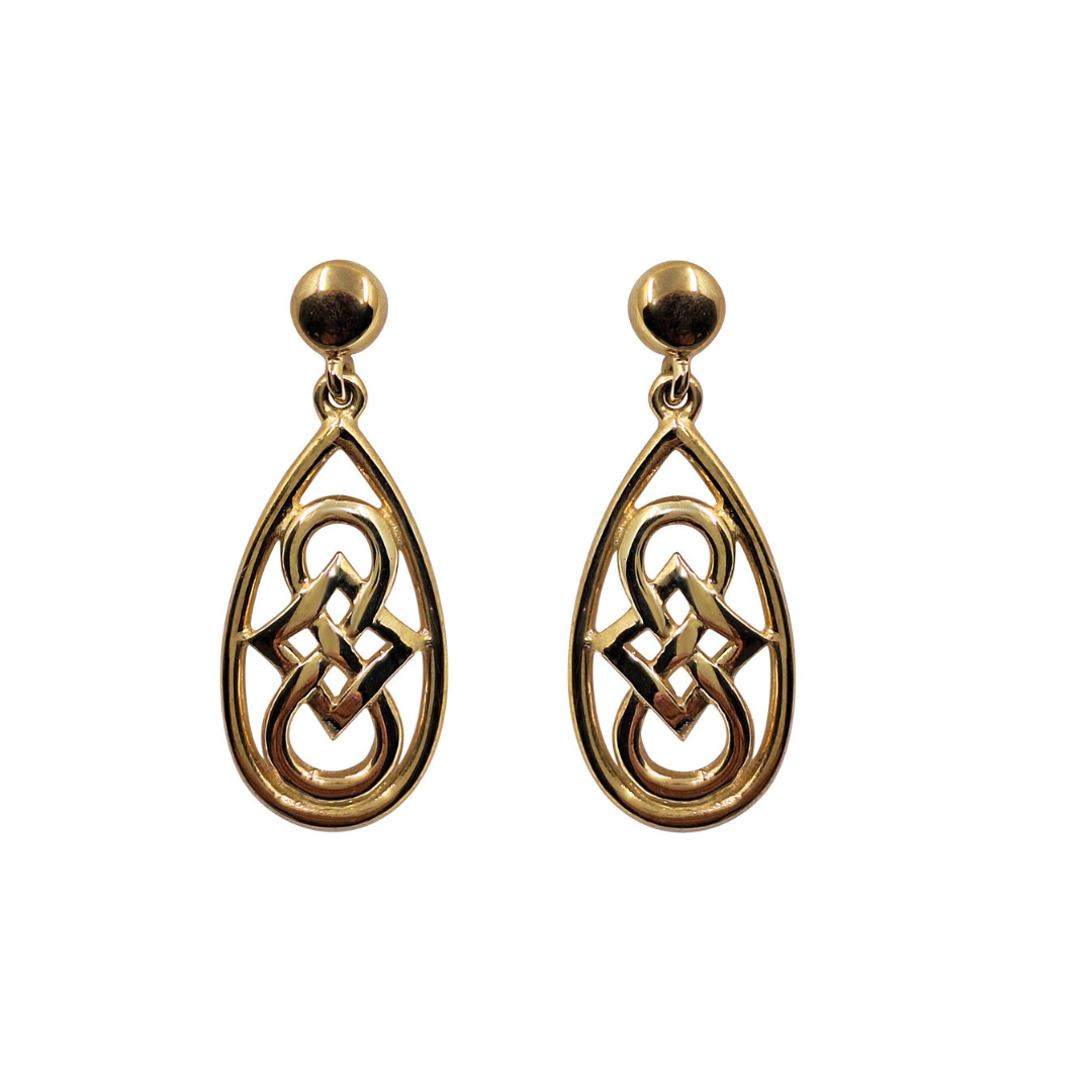 9ct Yellow Gold Fancy Drop Earrings