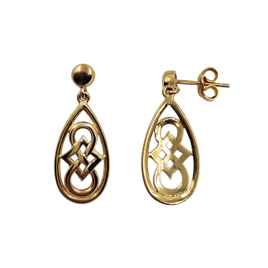 9ct Yellow Gold Fancy Drop Earrings