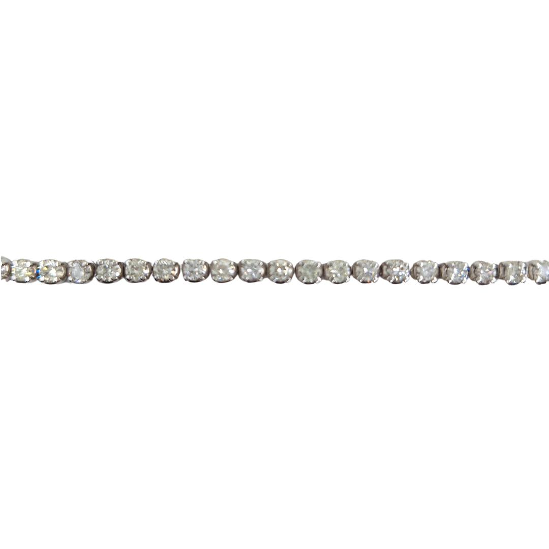 18ct White Gold Diamond Tennis Bracelet 3.3ct