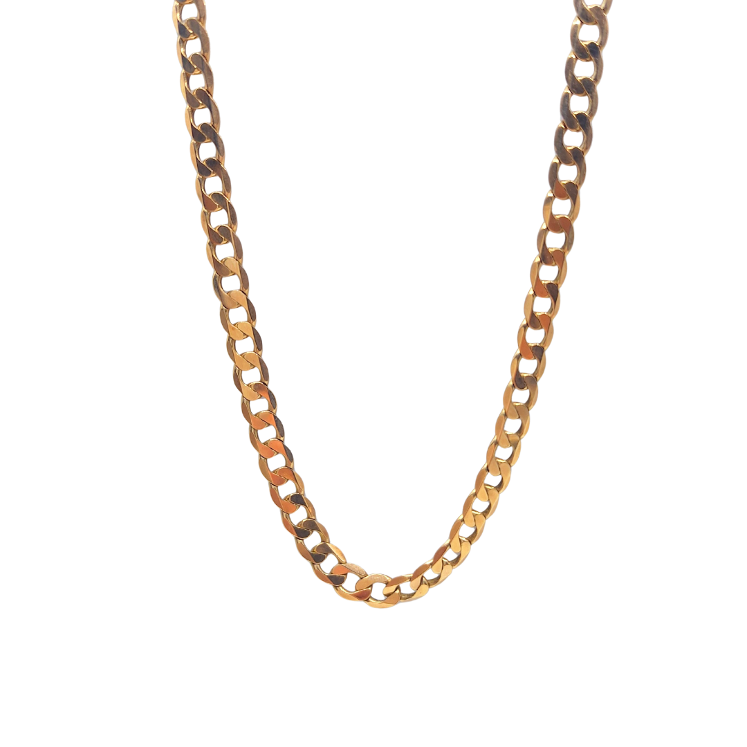 9ct Yellow Gold Curb Chain 26.5"