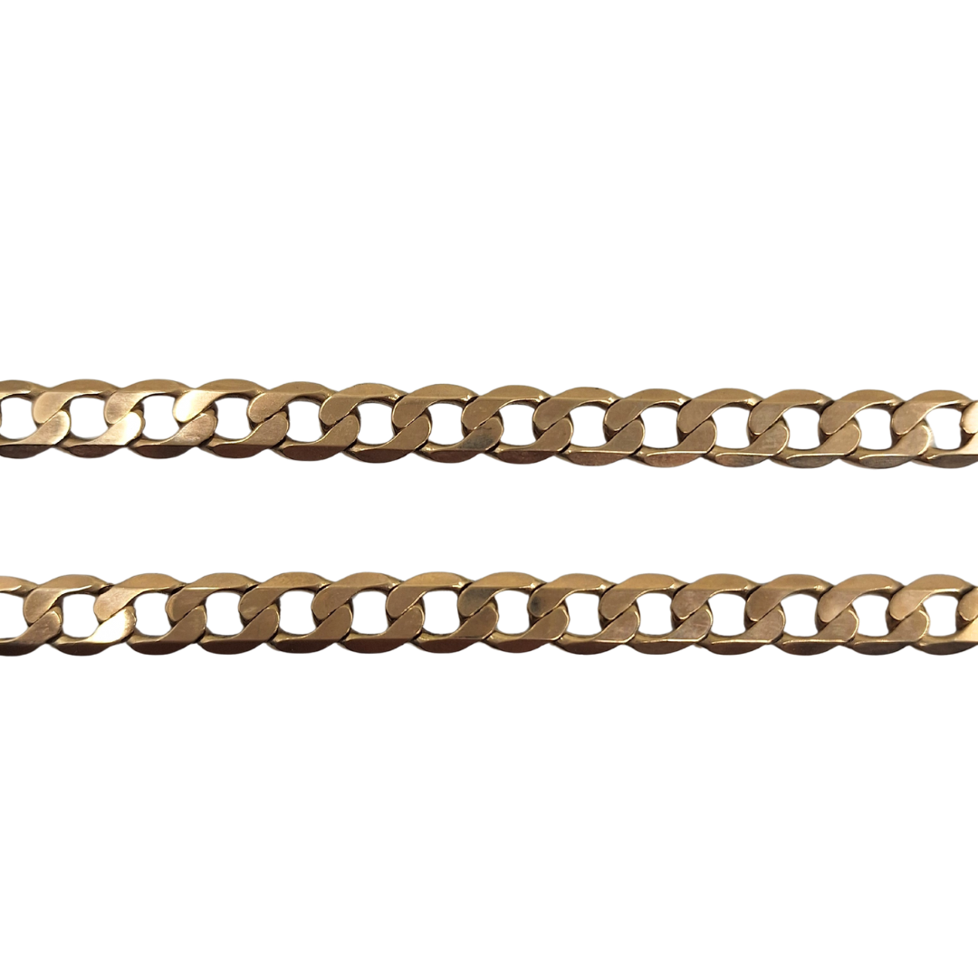 9ct Yellow Gold Curb Chain 26.5"
