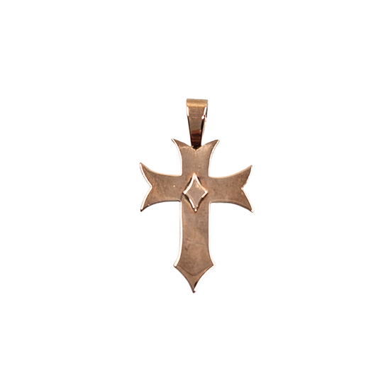 9ct Rose Gold Cross Pendant