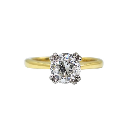 18ct Yellow Gold Diamond Solitaire Ring 1.03ct