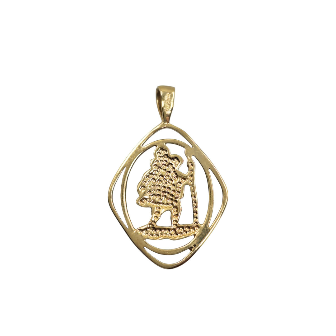 9ct Yellow Gold St Christopher Pendant