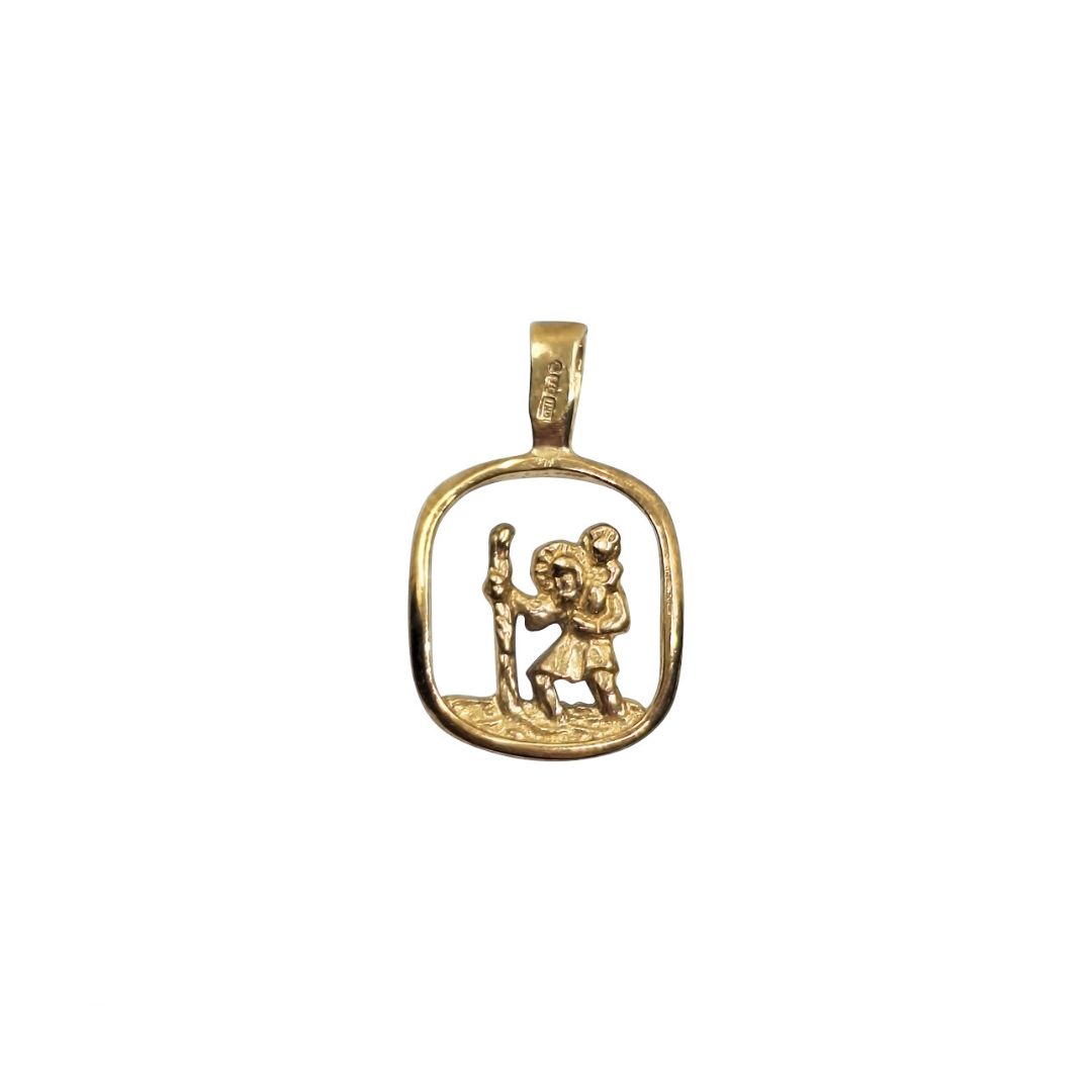 9ct Yellow Gold St Christopher Pendant