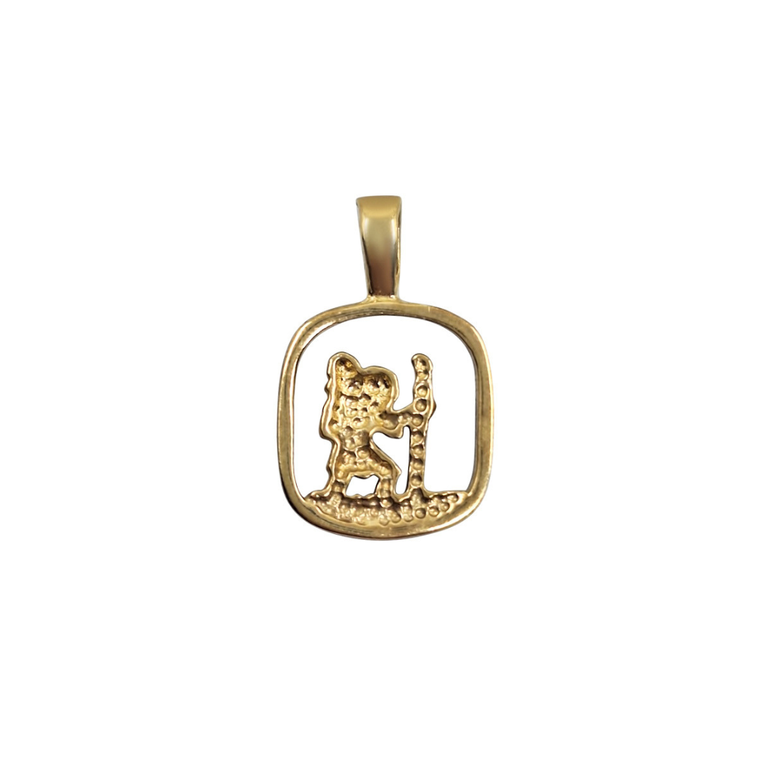 9ct Yellow Gold St Christopher Pendant