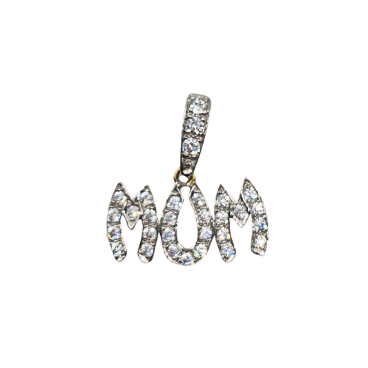 9ct Yellow Gold Cubic Zirconia Mum Pendant