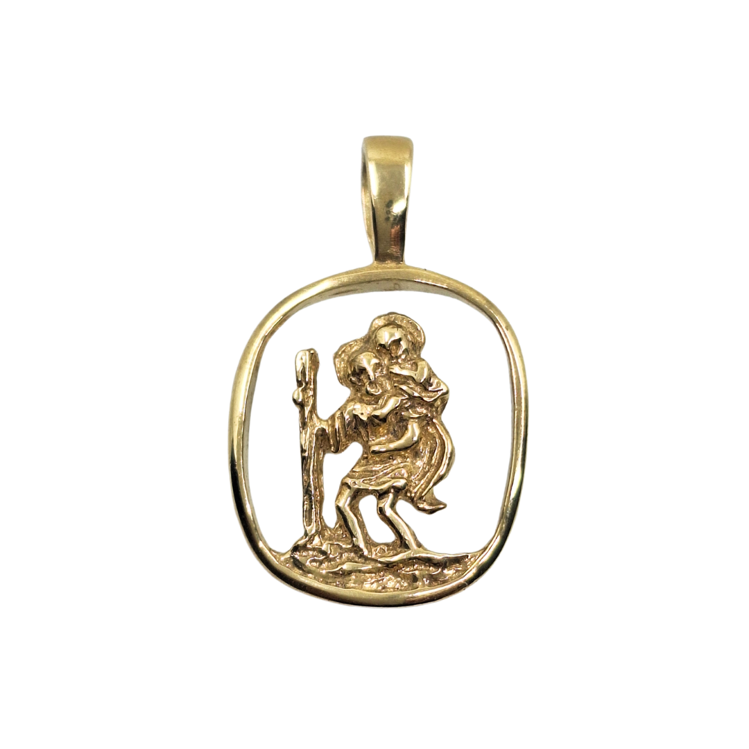 9ct Yellow Gold St Christopher Pendant