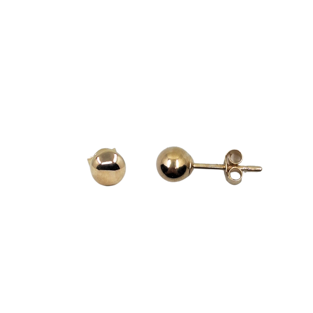 9ct Yellow Gold 6mm Ball Stud Earrings