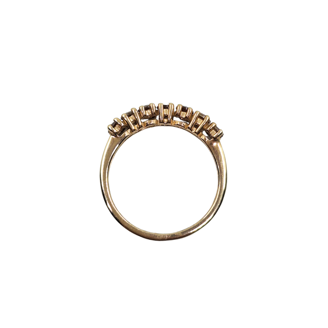 9ct Yellow Gold Garnet Eternity Ring