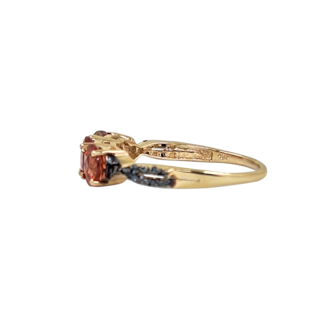9ct Yellow Gold Andesine 3 Stone Ring