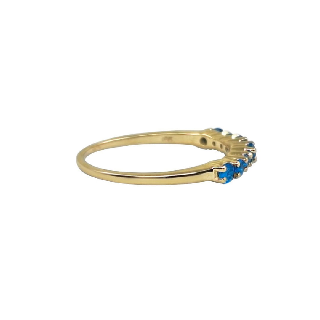 9ct Yellow Gold Neon Apatite Band Ring
