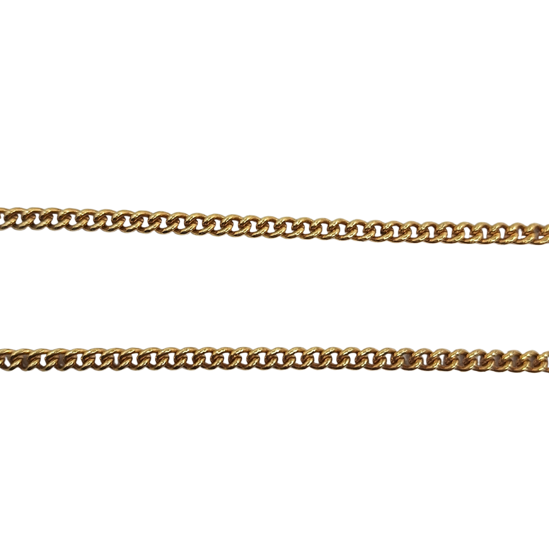 9ct Yellow Gold Curb Chain With Swivel Clasps 16"