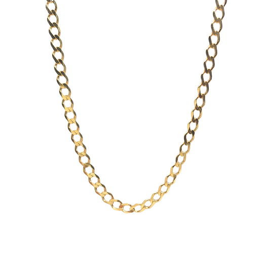 9ct Yellow Gold Curb Chain 22"