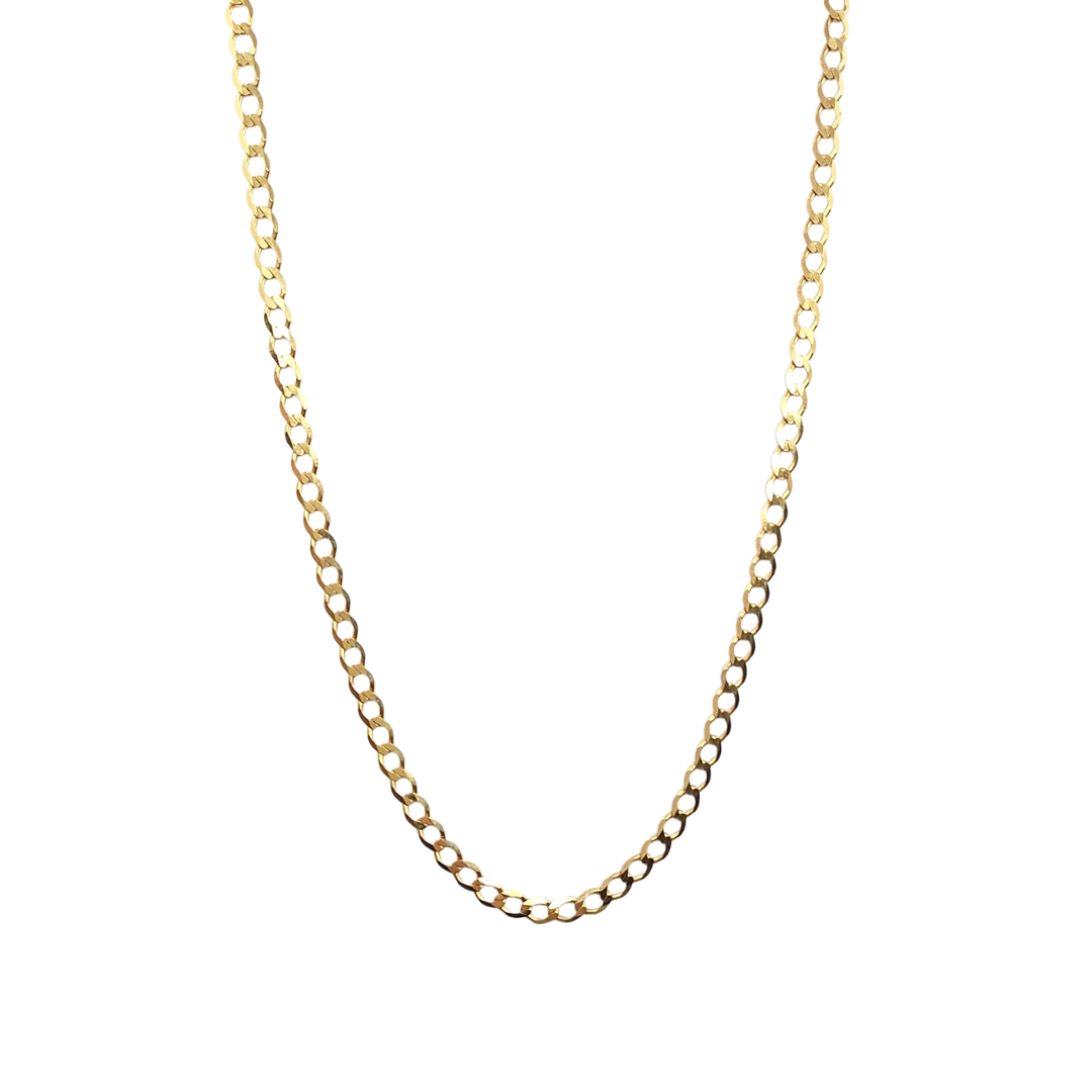 9ct Yellow Gold Curb Chain 20"