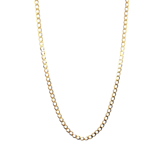 9ct Yellow Gold Curb Chain 20"