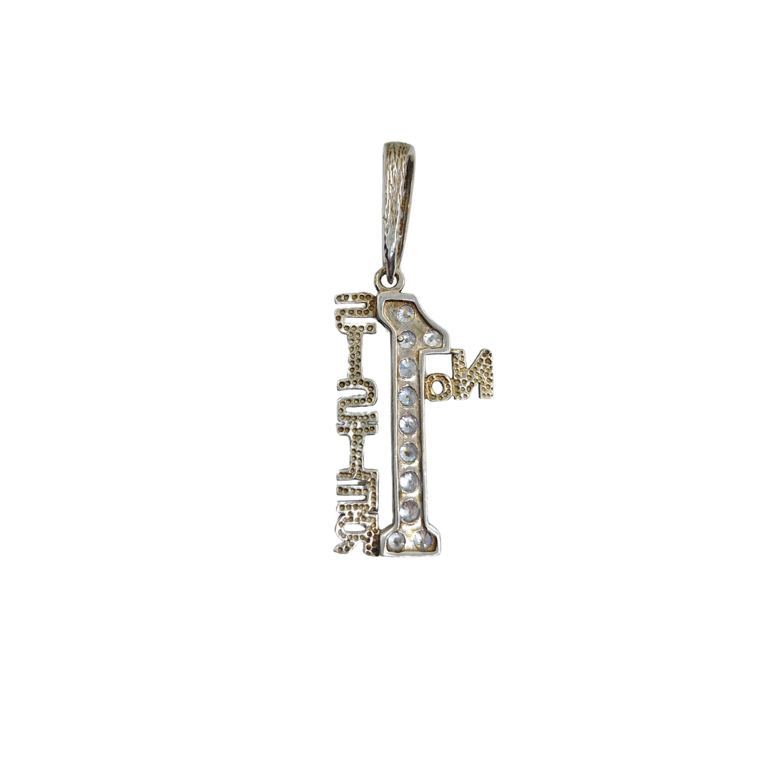 Silver Cubic Zirconia Sister Pendant