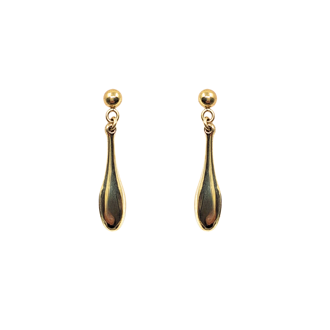 9ct Yellow Gold Drop Earrings