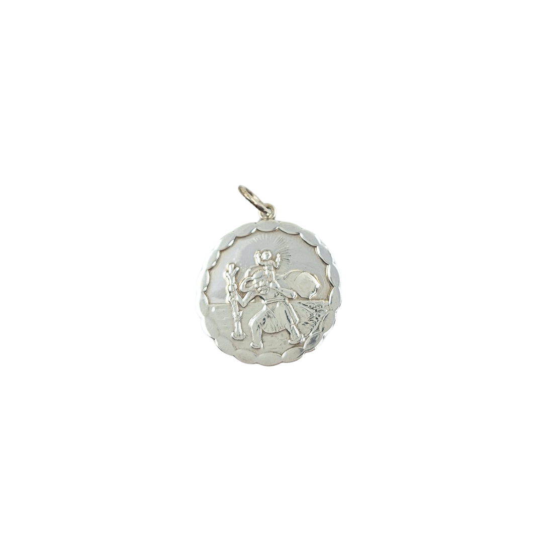 Silver Double Sided St Christopher Pendant