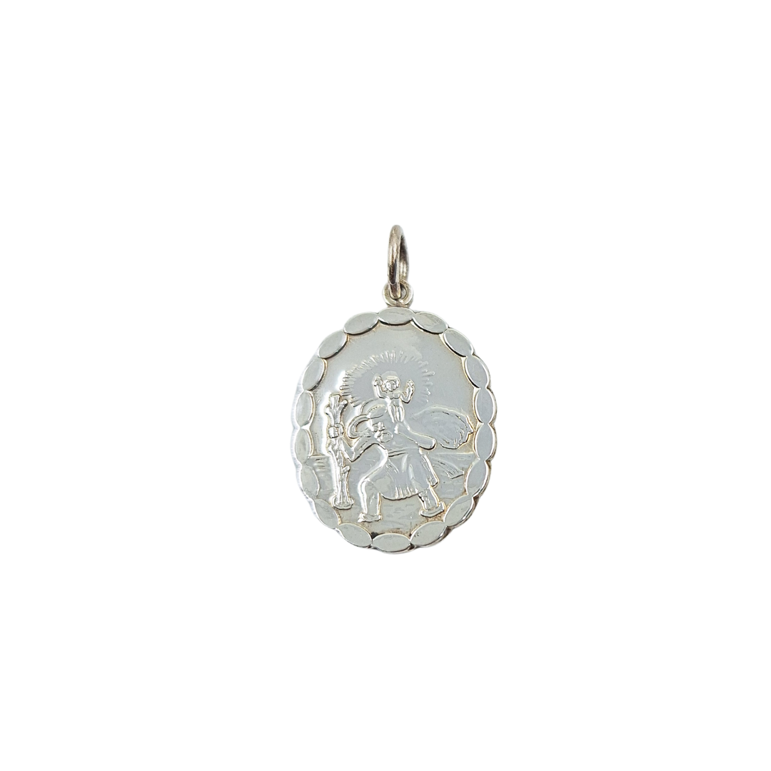 Silver Oval St Christopher Pendant