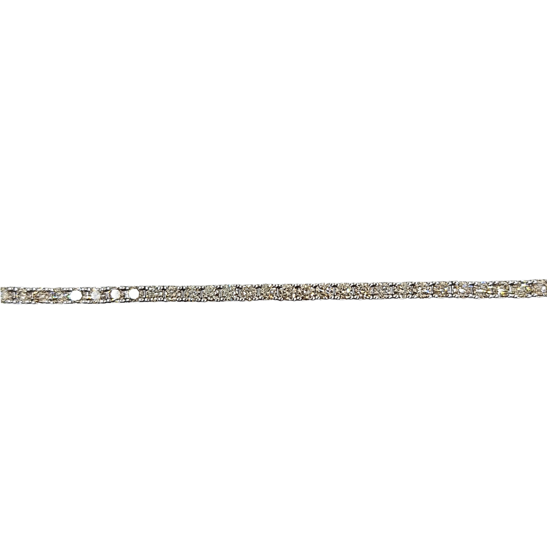 9ct White Gold Diamond Tennis Bracelet 4ct