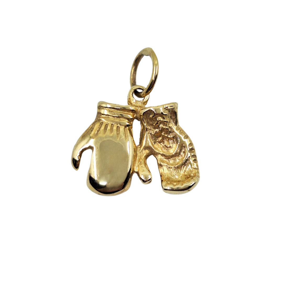 9ct Yellow Gold Double Boxing Glove Pendant