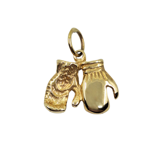 9ct Yellow Gold Double Boxing Glove Pendant