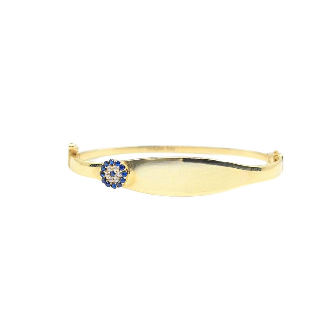 14ct Yellow Gold Identity Baby Bangle