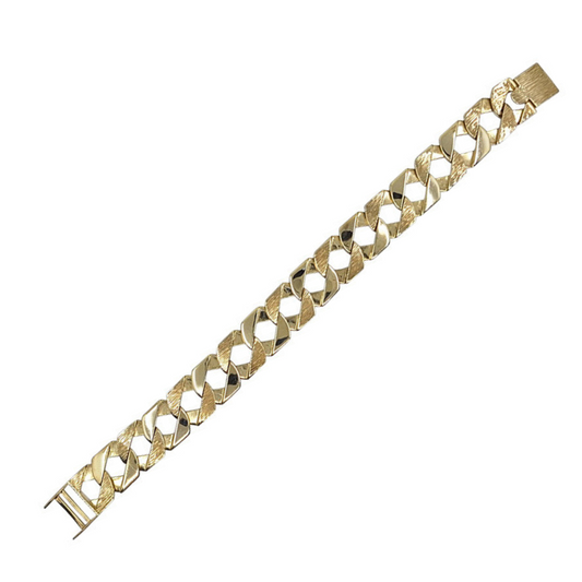 9ct Yellow Gold Cast Curb Bracelet