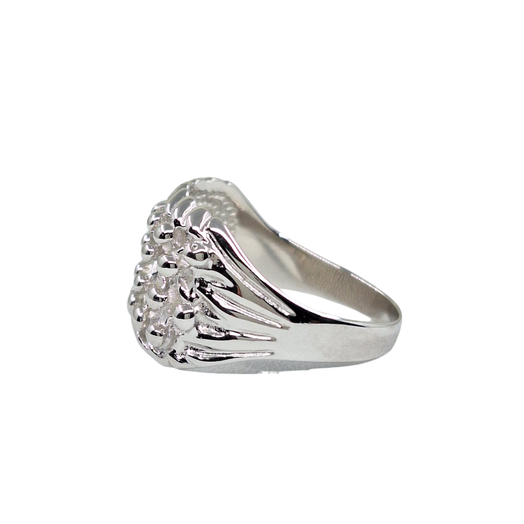 Silver 4 Row Keeper Ring