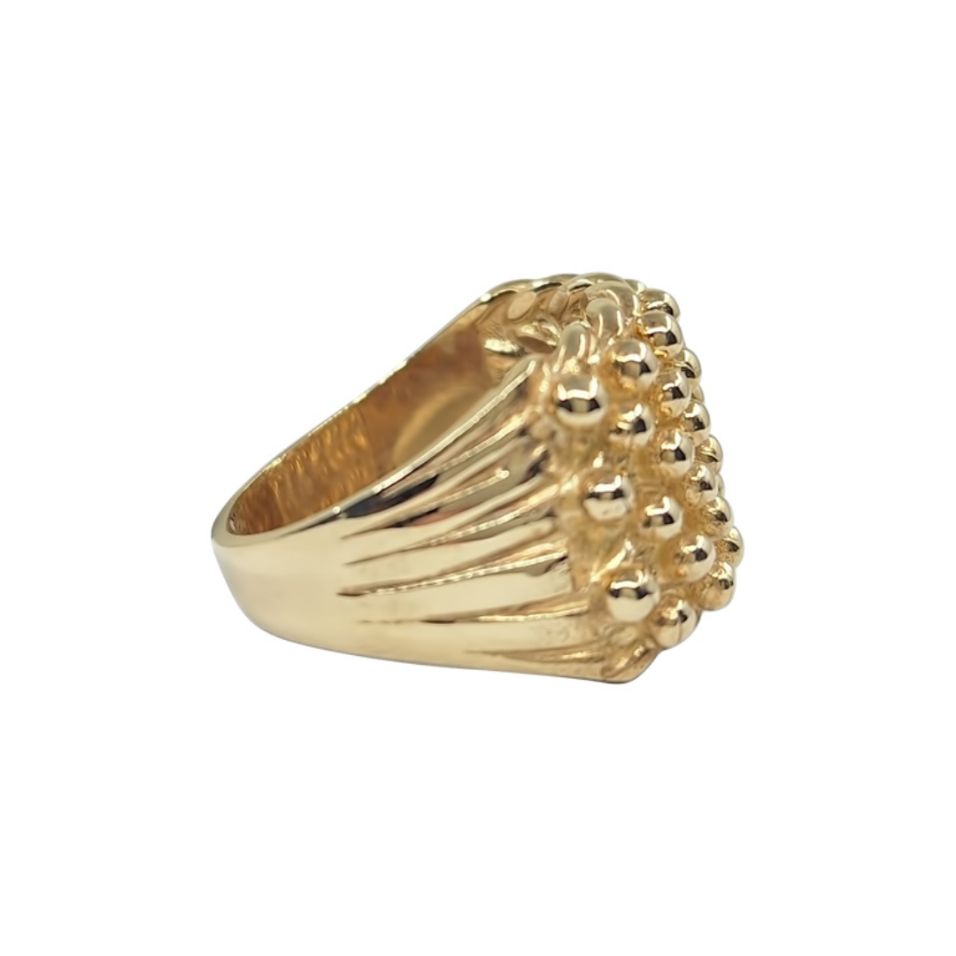 9ct Yellow Gold 6 Row Keeper Ring