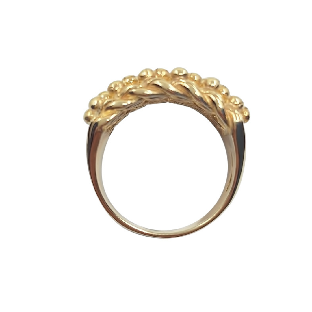 9ct Yellow Gold 6 Row Keeper Ring