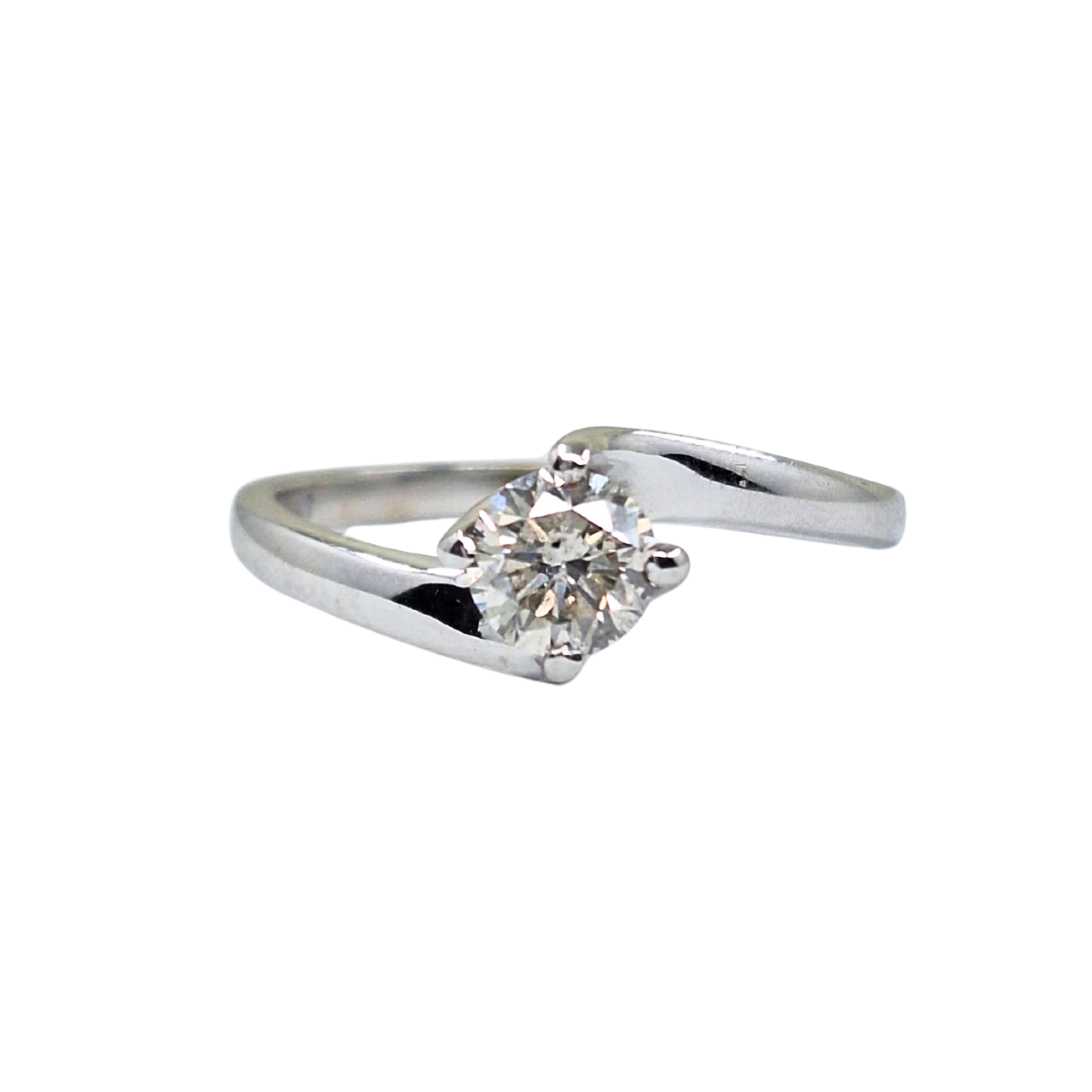 9ct White Gold Diamond Solitaire Ring 0.47ct