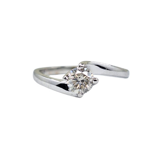 9ct White Gold Diamond Solitaire Ring 0.47ct