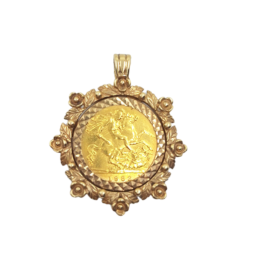 Half Sovereign Pendant 1982