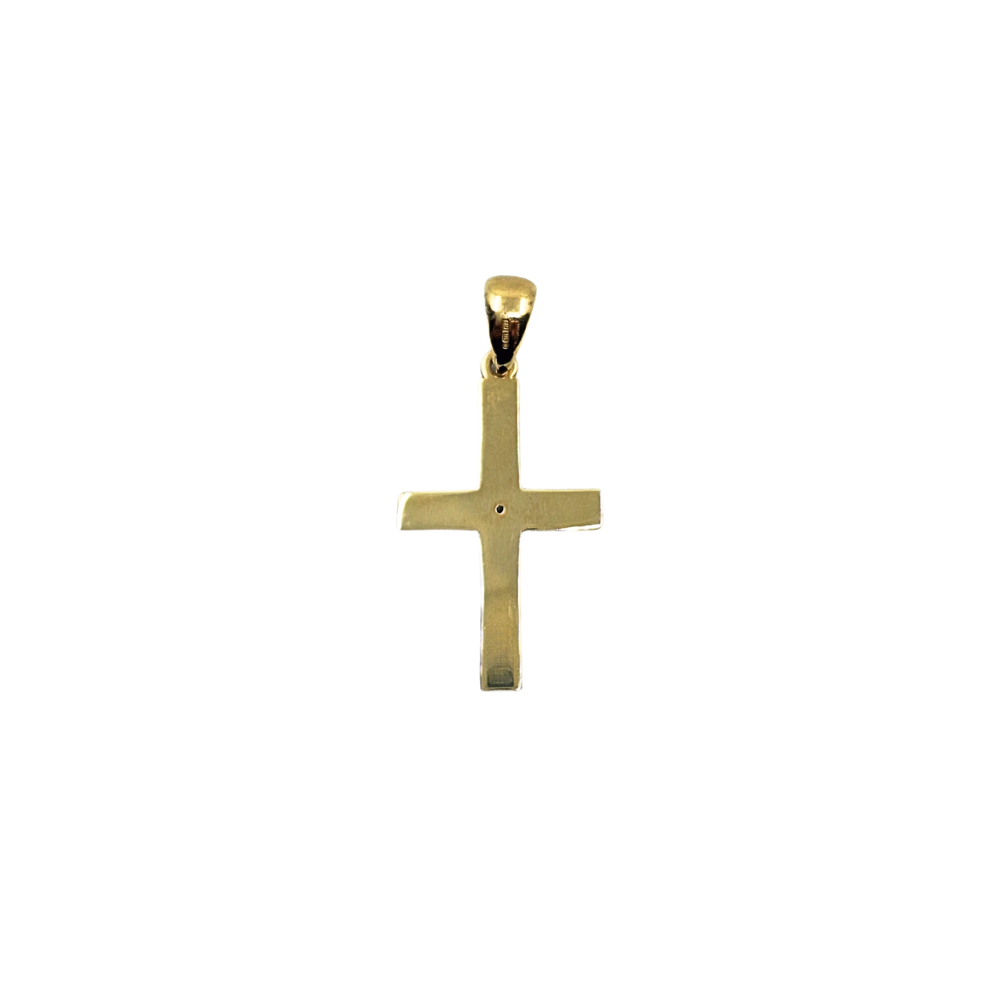 9ct Yellow Gold CZ Cross Pendant