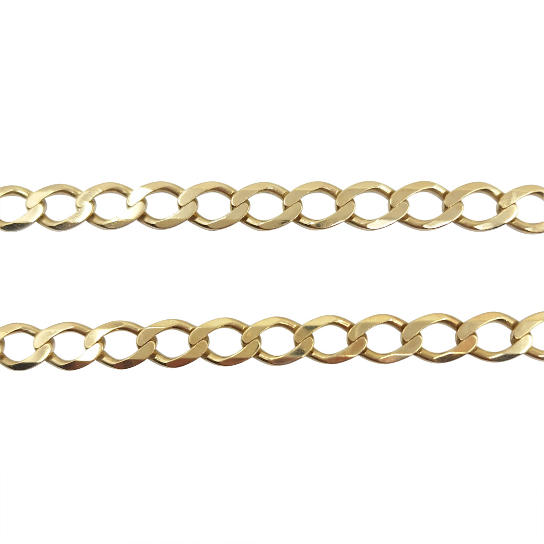 9ct Yellow Gold Curb Chain 21"