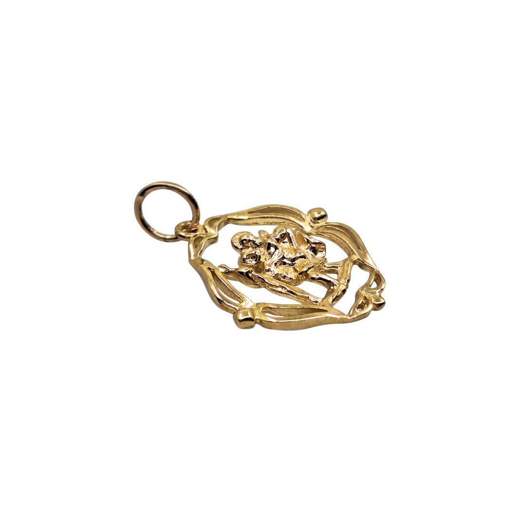 9ct Yellow Gold St Christopher Pendant