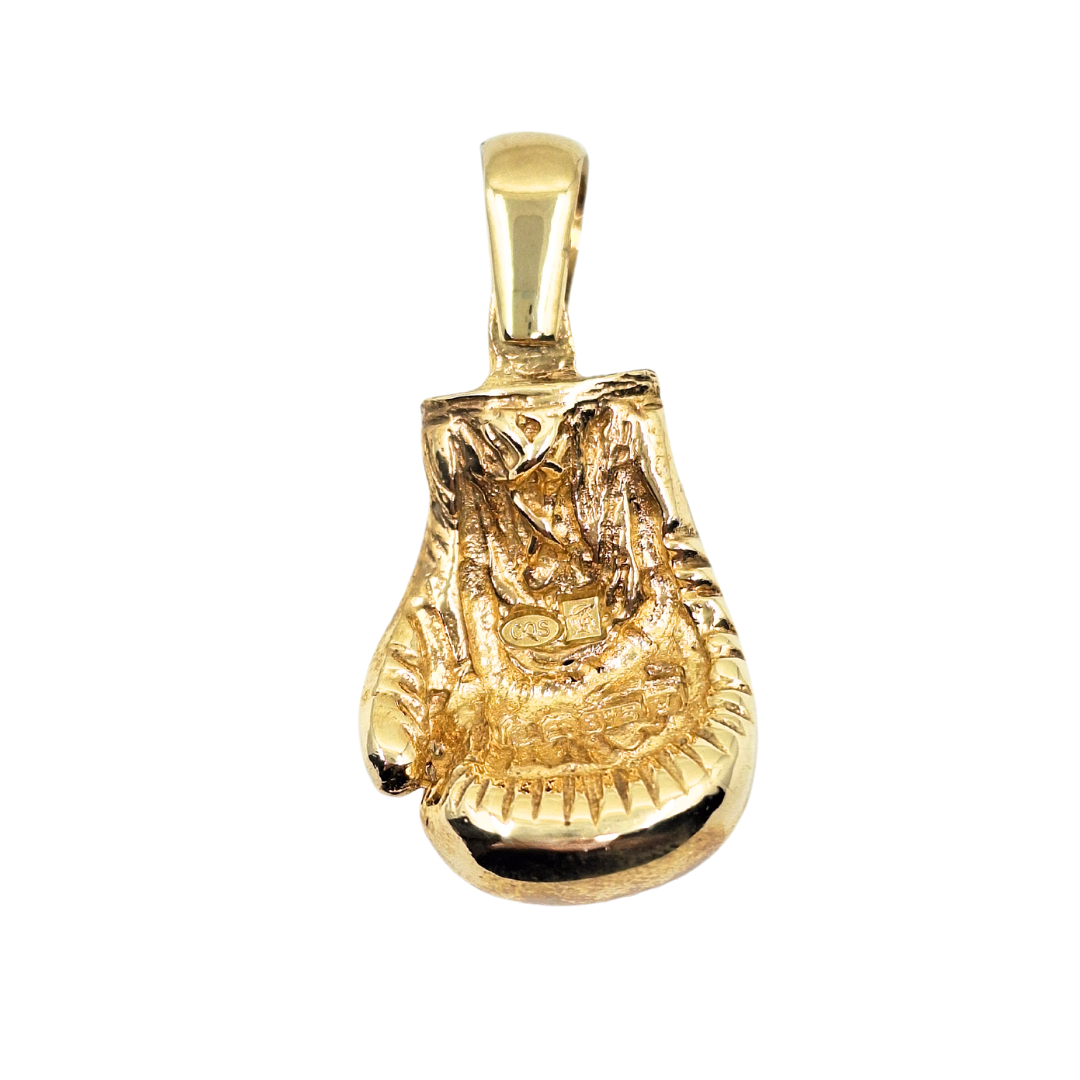 9ct Yellow Gold Cubic Zirconia Boxing Glove Pendant