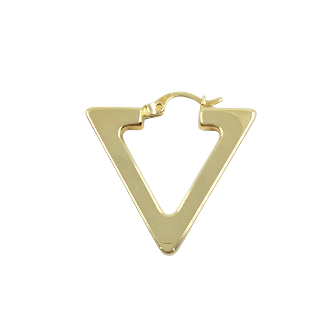 14ct Yellow Gold Triangle Creole Earrings