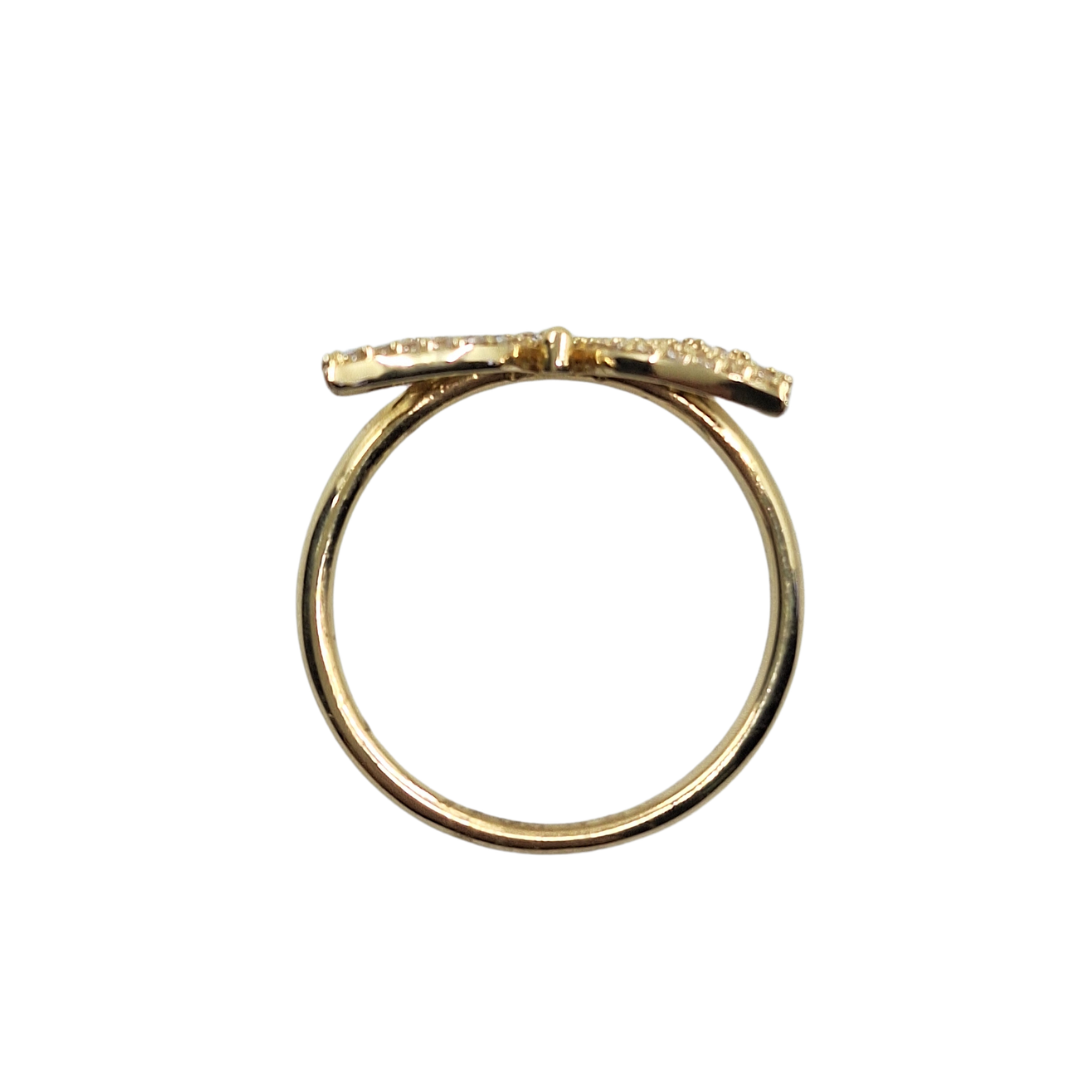 14ct Yellow Gold Cubic Zirconia Angel Ring