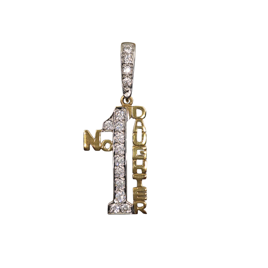 9ct Yellow Gold Cubic Zirconia Daughter Pendant
