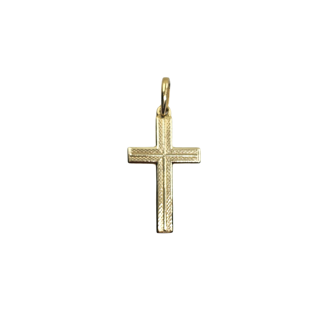 9ct Yellow Cross Pattern Cross Pendant