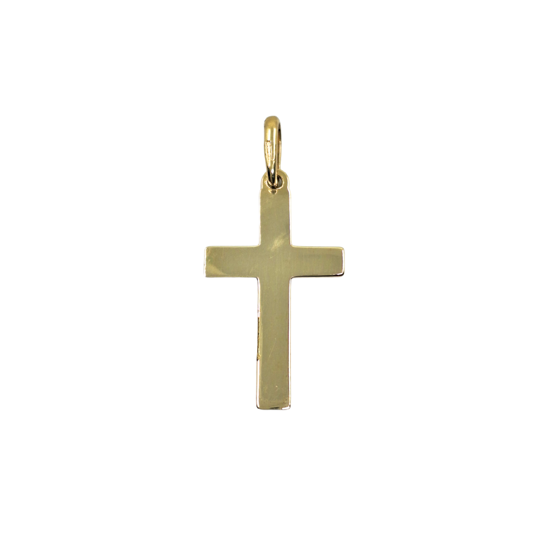 9ct Yellow Cross Pattern Cross Pendant