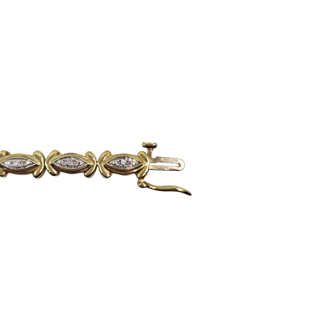 9ct Yellow Gold Diamond Bracelet 75 points