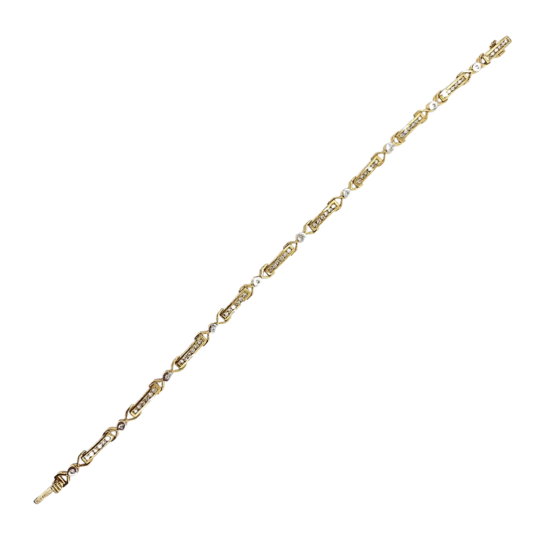 9ct Yellow Gold Diamond Bracelet 1ct