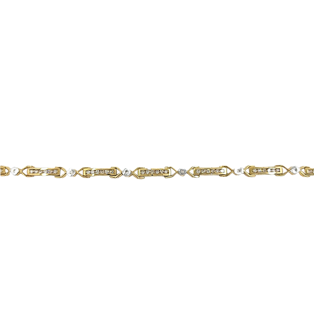 9ct Yellow Gold Diamond Bracelet 1ct