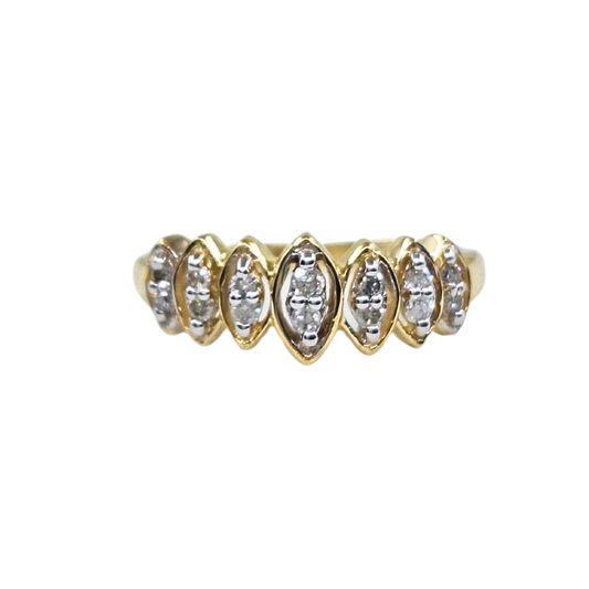 9ct Yellow Gold Diamond Band Ring 0.20ct